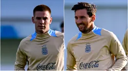 Franco Mastantuono y Lionel Messi