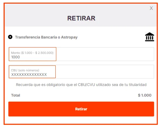  Betwarrior métodos de retiro