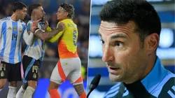 La reacción de Scaloni al duelo de Richard Ríos con Otamendi