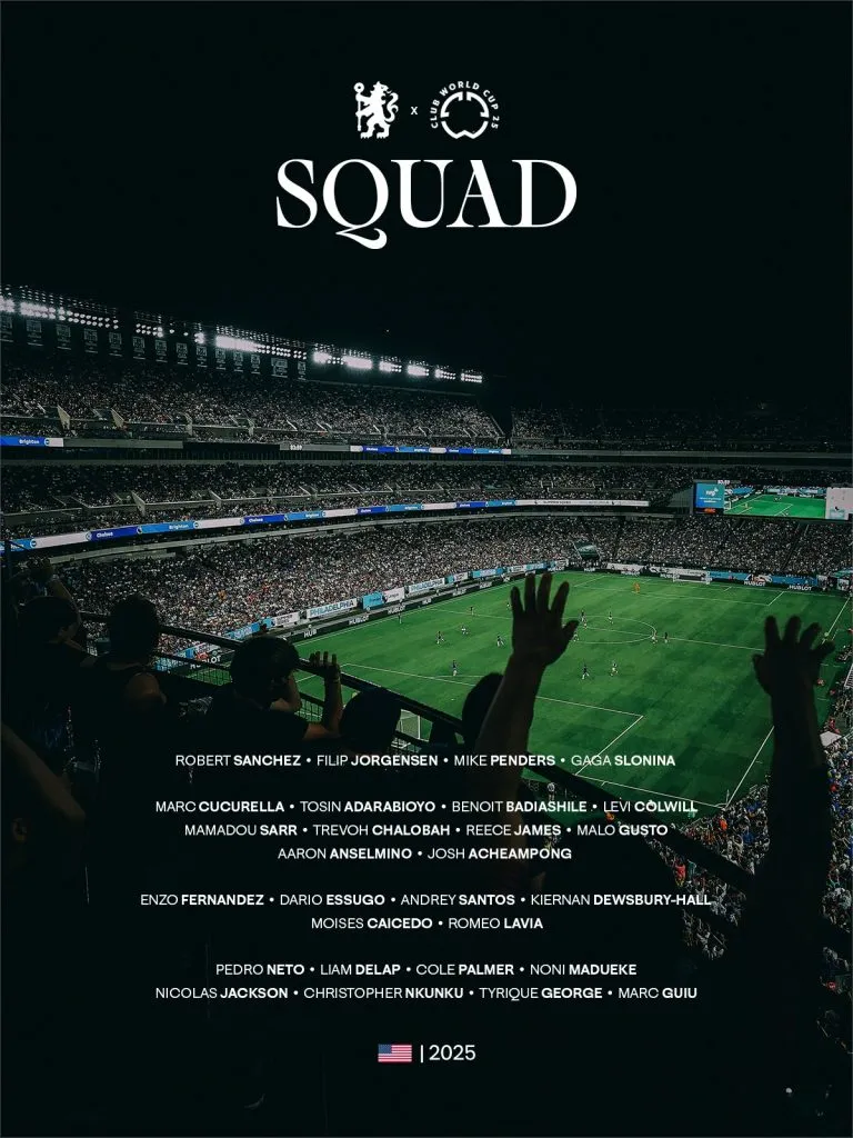 Los convocados de Chelsea al Mundial de Clubes 2025. (Foto: Press Chelsea)