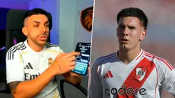 La conversación privada entre Mastantuono y un youtuber español que enfureció a los hinchas de River