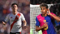 Franco Mastantuono y Lamine Yamal, ambos futbolistas de 17 años.