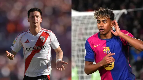 Franco Mastantuono y Lamine Yamal, ambos futbolistas de 17 años.