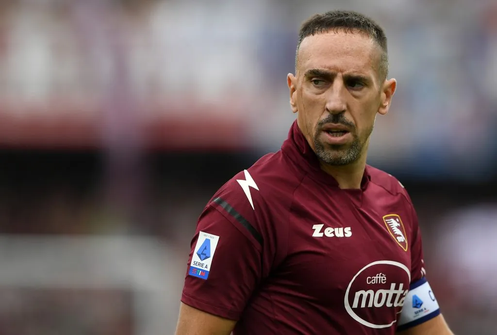 Ribery en su etapa en el Salernitana de Italia, su último club (Getty Images).