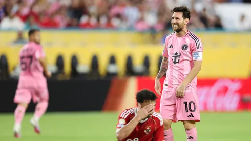 Lionel Messi durante el partido entre Inter Miami y Al Ahly. (Getty Images)