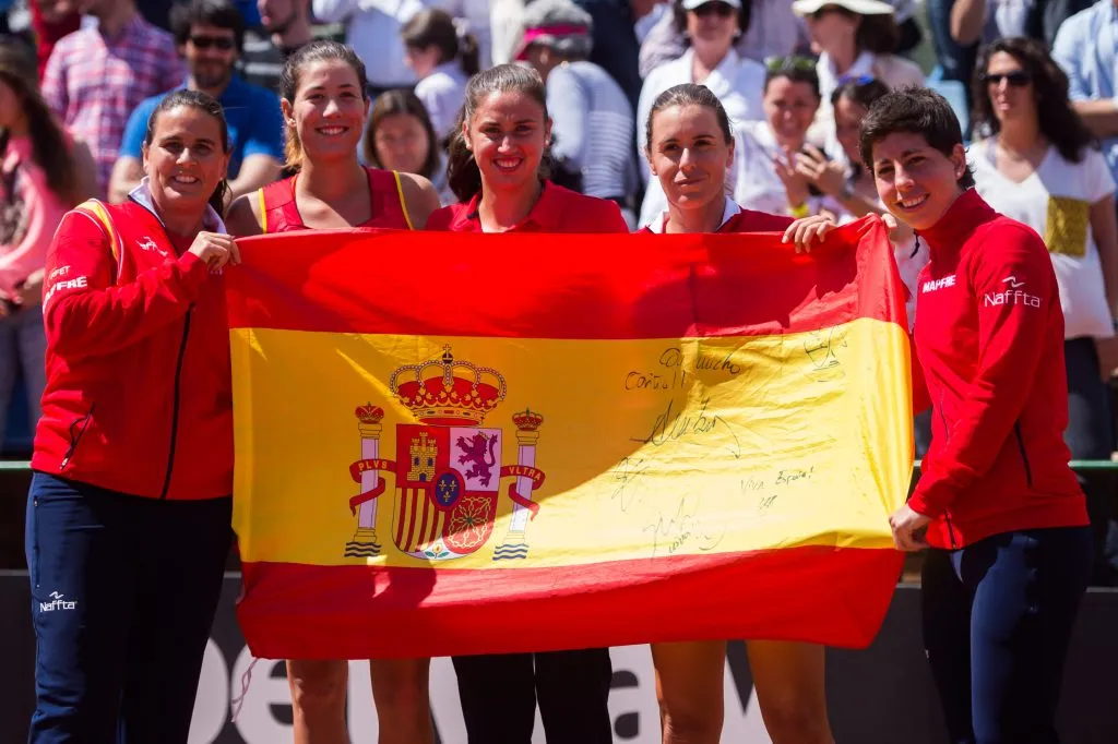 El equipo español de Fed Cup en 2016, Conchita Martínez era la capitana. (Foto: Getty).