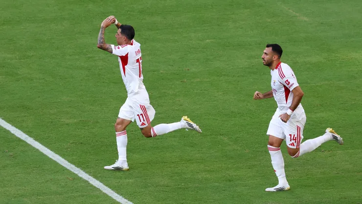 La celebración de Ángel Di María.