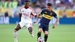 Miguel Merentiel, autor del primer gol de Boca ante Benfica por el Mundial de Clubes. (Getty Images)