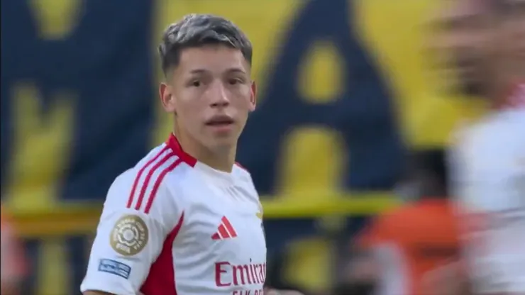 Gianluca Prestianni, delantero de Benfica ante Boca en el Mundial de Clubes. (Getty Images)