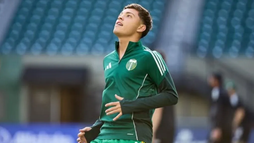 Santino Gallardo en Portland Timbers II. (Foto: @santigallardo_).