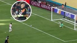 Dibu Martínez comentó la publicación que Ángel Di María hizo del gol de penal que le marcó a Boca.