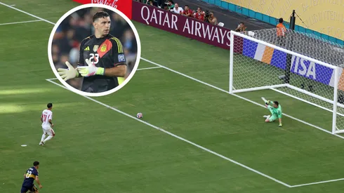 Dibu Martínez comentó la publicación que Ángel Di María hizo del gol de penal que le marcó a Boca.