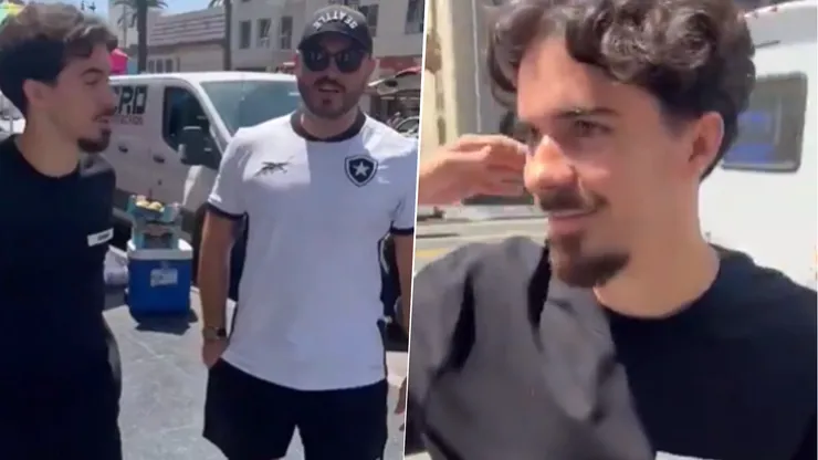Unos hinchas del Botafogo le consultaron a Vitinha sobre Marlon Freitas, a quien enfrentará en Los Angeles, pero no lo conocía.