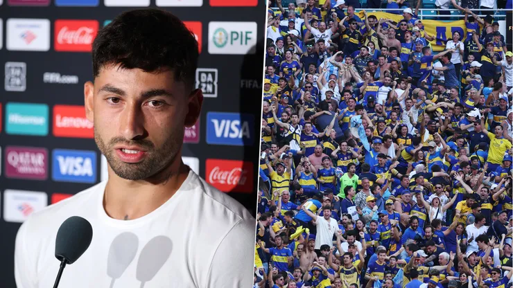 Alan Varela elogió el aliento de la hinchada de Boca en el partido contra el Benfica en Miami.
