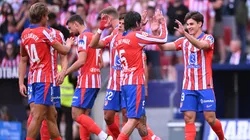 Los jugadores de Atlético de Madrid, a puro festejo.