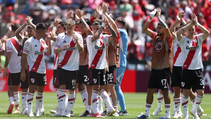 Los jugadores de River, a puro festejo.