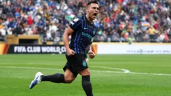Lautaro Martínez celebra un gol en el Mundial de Clubes.