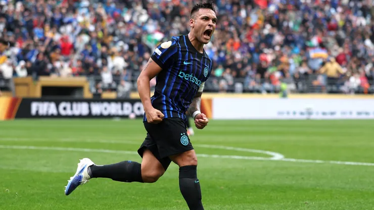 Lautaro Martínez celebra un gol en el Mundial de Clubes.