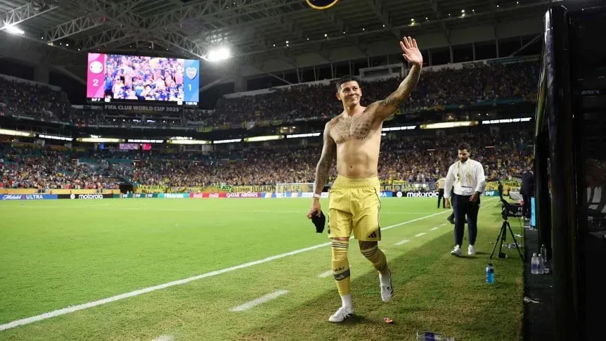 Marcos Rojo luego del encuentro entre Boca y Bayern Múnich por la segunda jornada del Mundial de Clubes. (Getty Images)