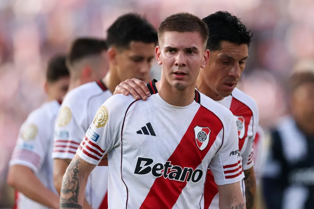 Mastantuono, la figura de River vs. Monterrey según la FIFA (Getty Images).