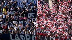 Hinchas de River y Monterrey se cruzaron en las afueras del Rose Bowl de Los Angeles tras el 0 a 0.