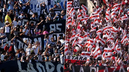 Hinchas de River y Monterrey se cruzaron en las afueras del Rose Bowl de Los Angeles tras el 0 a 0.