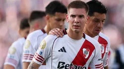 Franco Mastantuono y Enzo Pérez en el empate ante Monterrey.