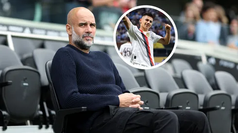 Pep Guardiola contó que Claudio Echeverri se quedó practicando tiros libres después de las prácticas en sus primeros 6 meses en el Manchester City.