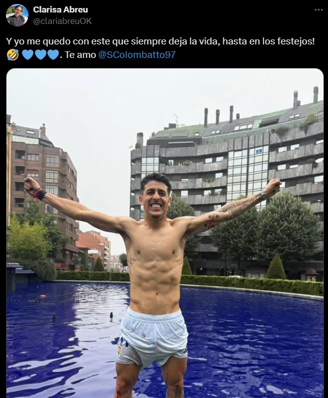 El posteo de Clarisa Abreu.