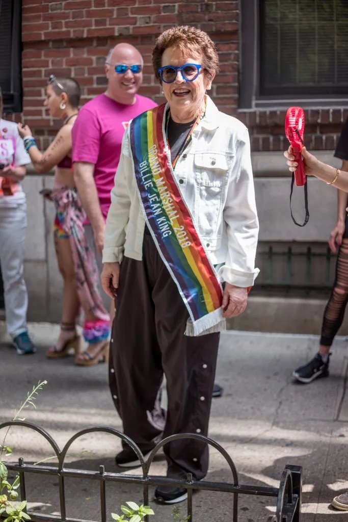 BJK en la marcha del Orgullo en 2018. (Foto: Getty).