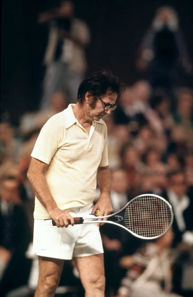 Bobby Riggs en el partido ante BJK en 1973. (Foto: Getty).