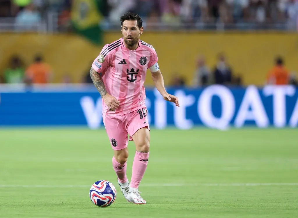 Lionel Andrés Messi durante el encuentro entre Inter Miami y Palmeiras por el grupo A del Mundial de Clubes 2025. (Getty Images)