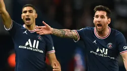 Lionel Messi junto a Hakimi en PSG.