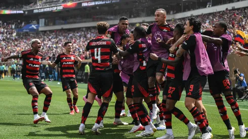 Los jugadores de Flamengo, a puro festejo.