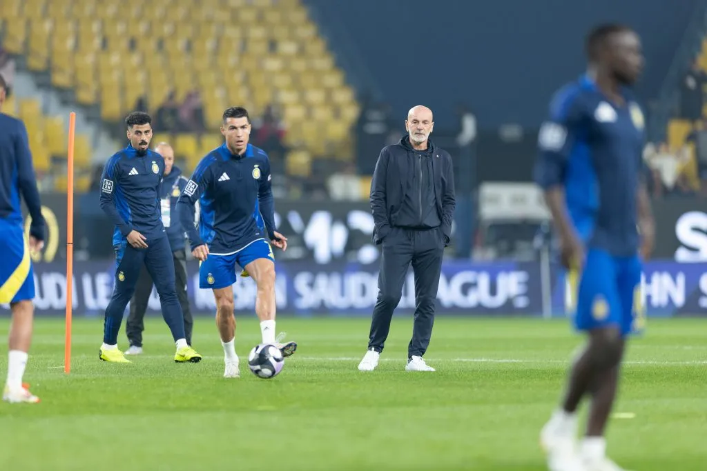 Cristiano Ronaldo y Pioli. (Foto: Getty).