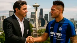 Imagen de Marcelo Gallardo y Lautaro Martínez hecha por la IA