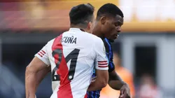 No se vio en TV: el gesto de Acuña que desató la furia de Dumfries en River vs. Inter
