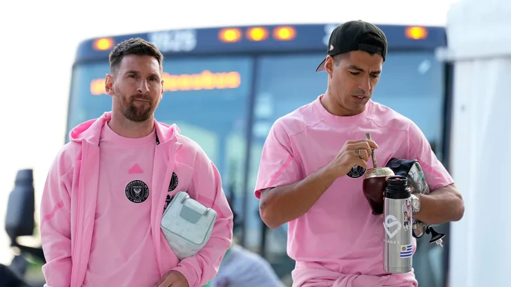 Lionel Messi y Luis Suárez, delantero de Inter Miami. (Getty Images)