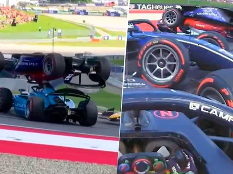 El 'nuevo Verstappen' y el reemplazante de Colapinto en Williams protagonizaron el accidente del año en Fórmula 2