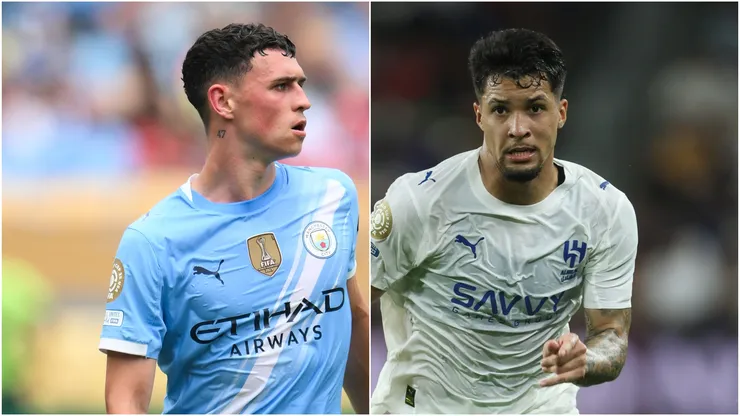 Phil Foden y Marcos Leonardo