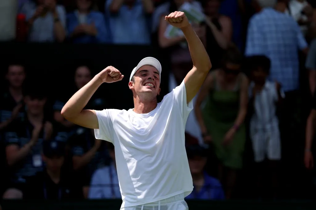 Oliver Tarvet, la sorpresa de la segunda ronda de Wimbledon (Getty Images).