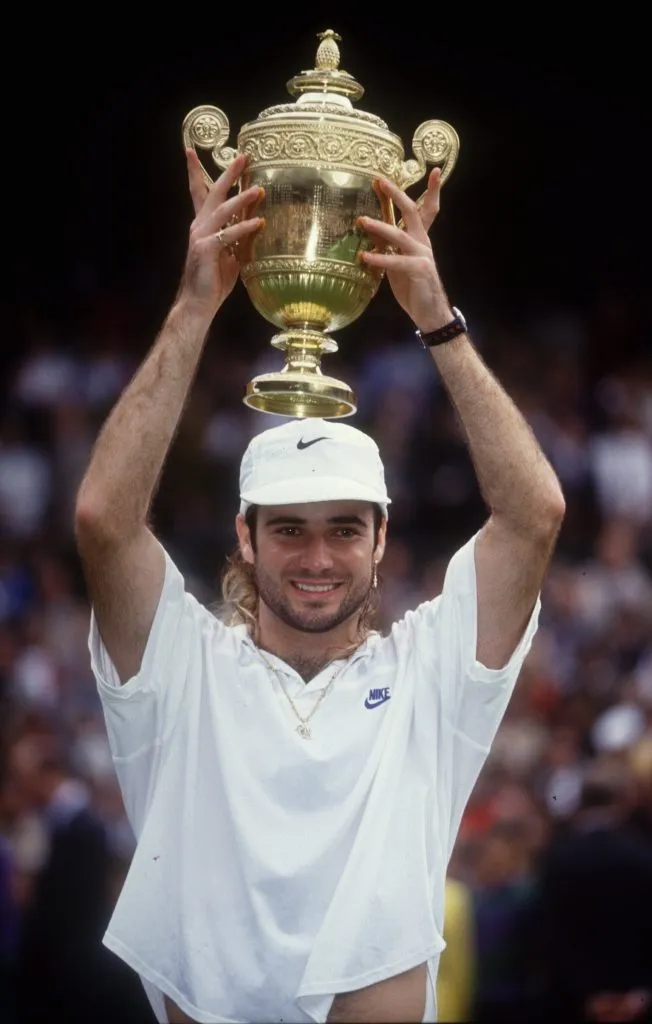 Agassi, campeón de Wimbledon en 1992. (Foto: Getty).