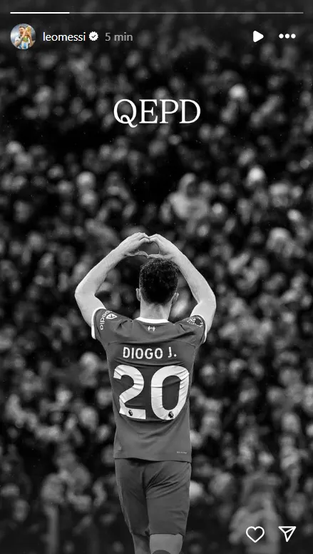 La historia de Lionel Messi para despedir a Jota.