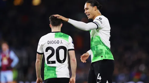 Diogo Jota y Virgil Van Dijk en Liverpool. (Getty Images)