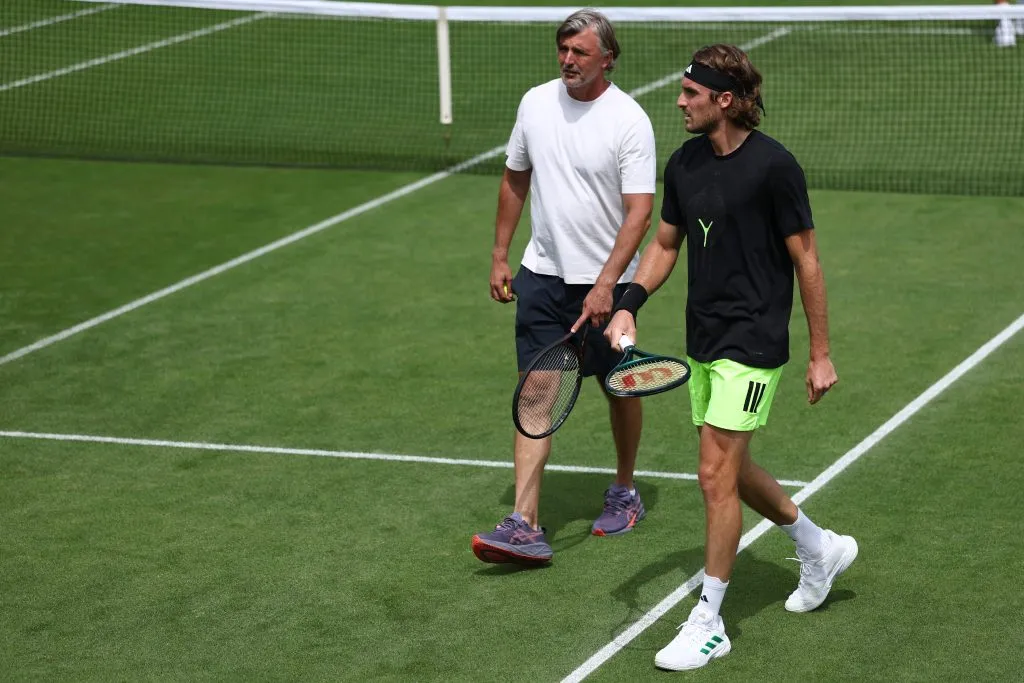 Ivanisevic y Tsitsipas. (Foto: Getty).