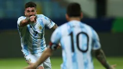 Rodrigo De Paul y Lionel Messi con la Selección Argentina. (Getty Images)