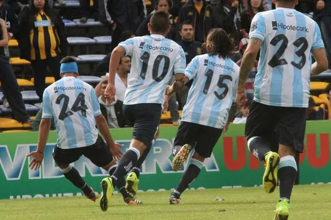 Su grito ante Central, el último partido ante del título y su primer gol. Fuente: Racing Club