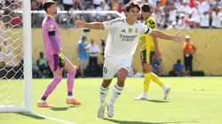 Gonzalo García celebra su gol ante Borussia Dortmund.