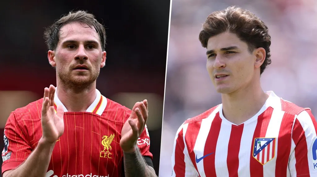 Mac Allister y Julián, los dos jugadores argentinos con mayor valorización en el mundo (Getty).