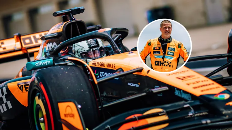Brad Pitt probó el McLaren de Lando Norris en la F1